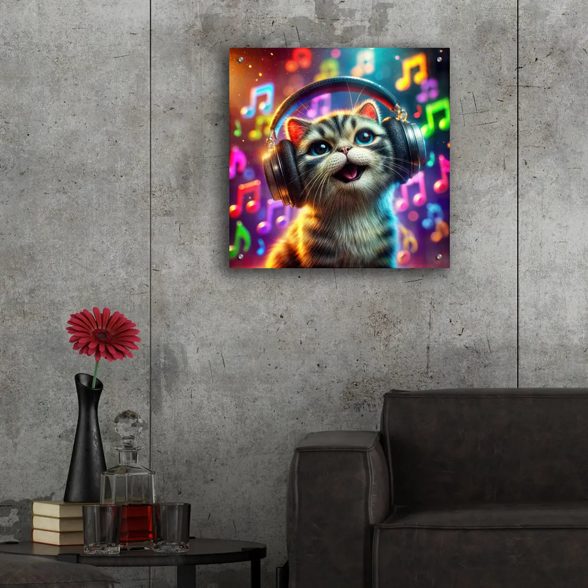 I Love Music by Rey Klimt - 24x24 acrylic wall art in a room