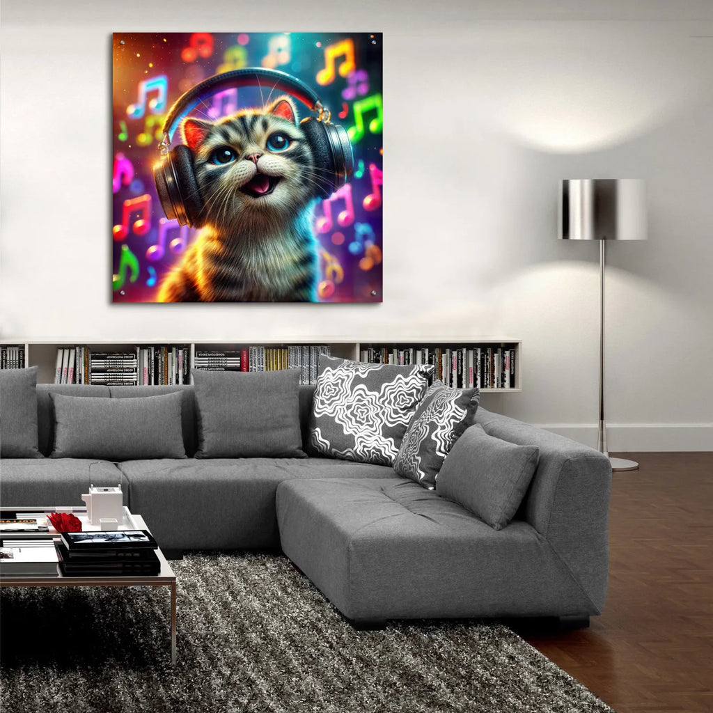 I Love Music by Rey Klimt - 36x36 acrylic wall art in a room