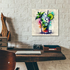 Mojito Cocktail Watercolor by Rey Klimt - 12x12 acrylic wall art in a room