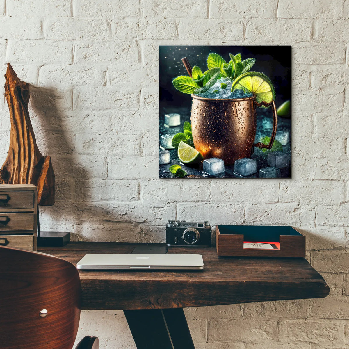 Moscow Mule by Rey Klimt - 12x12 acrylic wall art in a room