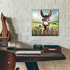Nice To Meet You - Donkey by Rey Klimt - 12x12 acrylic wall art in a room