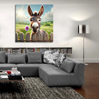 Nice To Meet You - Donkey by Rey Klimt - 36x36 acrylic wall art in a room