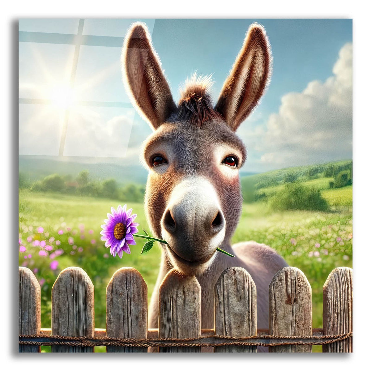 Nice To Meet You - Donkey by Rey Klimt acrylic glass wall art