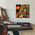 Nutcracker And Christmas Tree by Rey Klimt - 12x12 acrylic wall art in a room