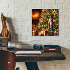 Nutcracker And Christmas Tree by Rey Klimt - 12x12 acrylic wall art in a room