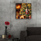 Nutcracker And Christmas Tree by Rey Klimt - 24x24 acrylic wall art in a room