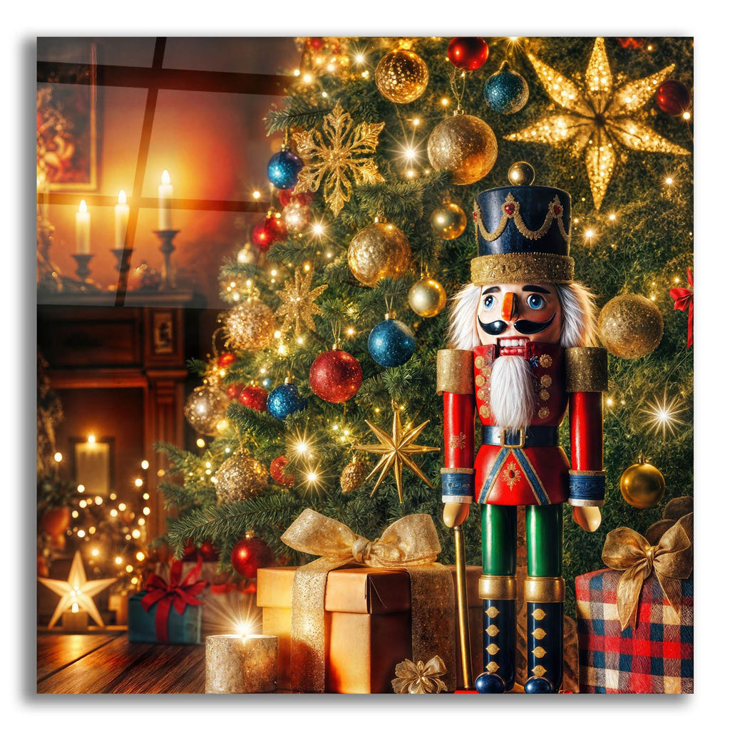 Nutcracker And Christmas Tree by Rey Klimt acrylic glass wall art