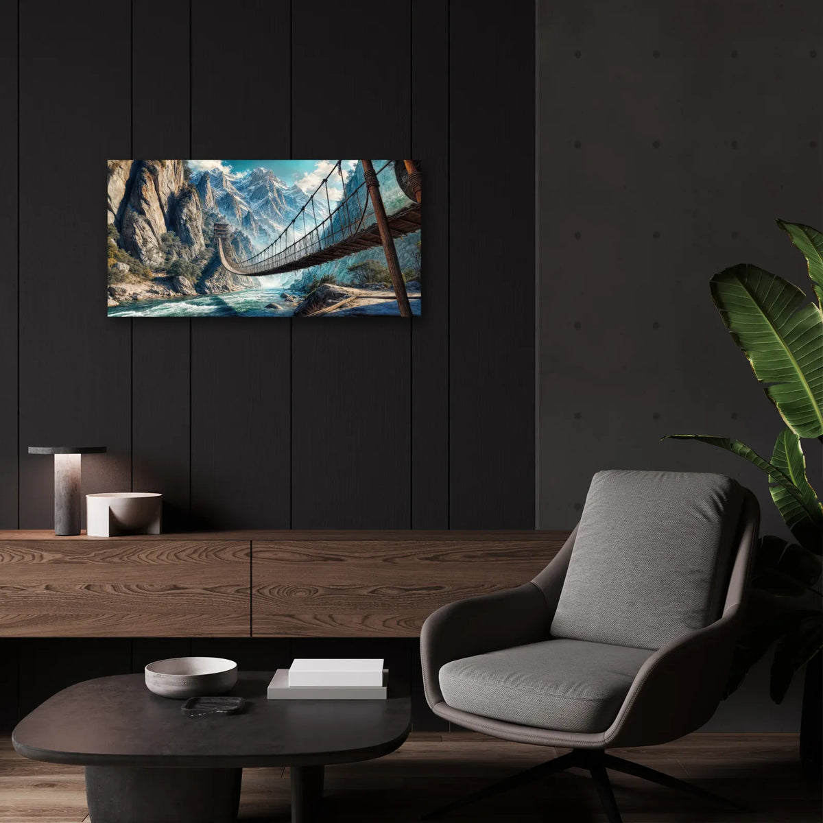 Path Less Traveled by Rey Klimt - 24x12 acrylic wall art in a room