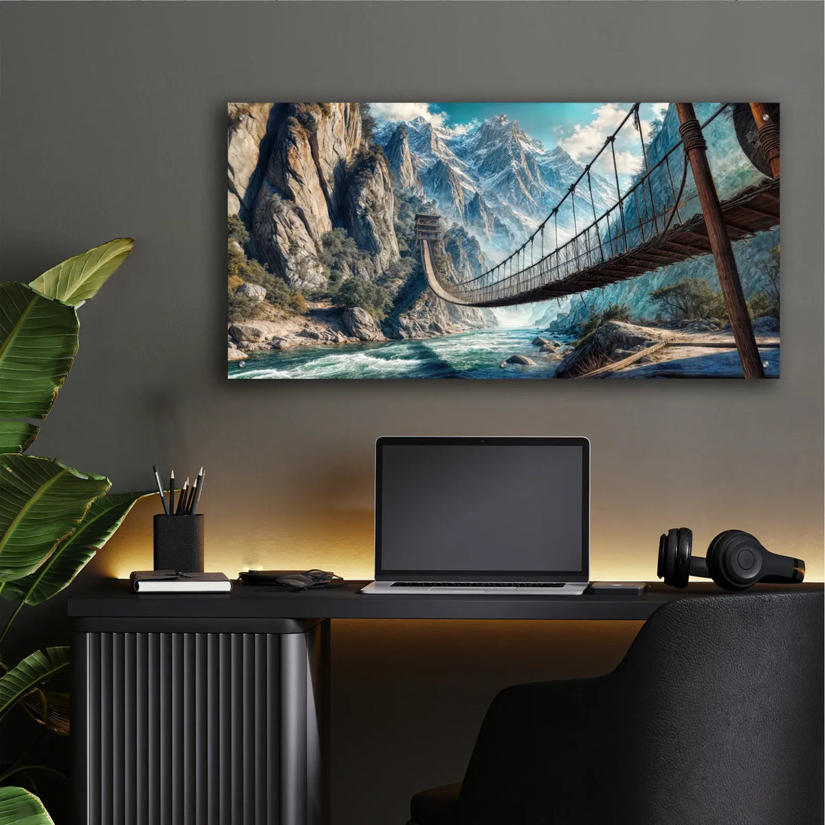 Path Less Traveled by Rey Klimt - 48x24 acrylic wall art in a room