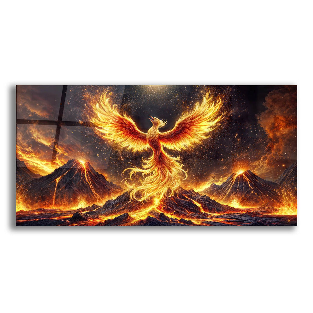 Phoenix Rising by Rey Klimt acrylic glass wall art
