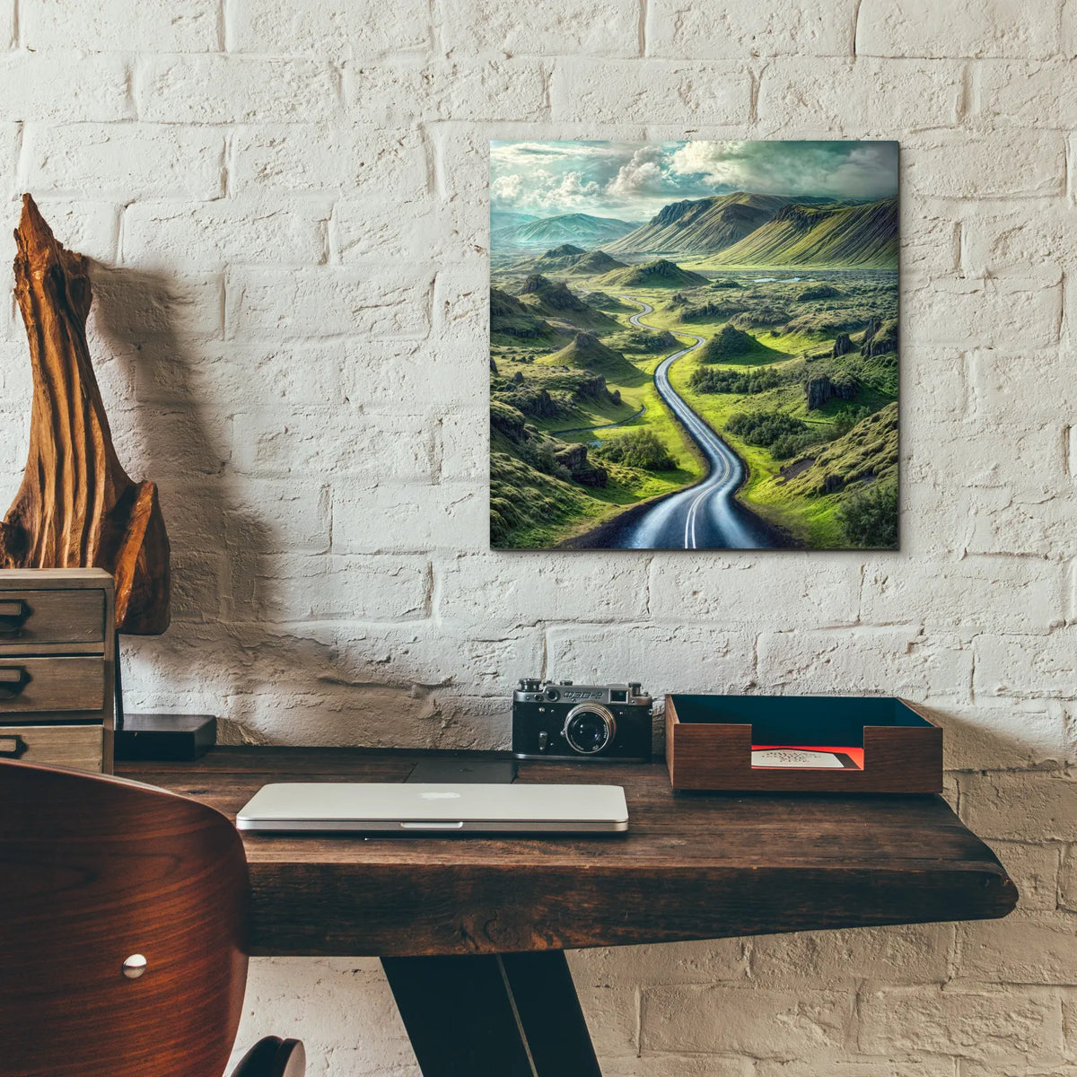 Road Is Calling by Rey Klimt - 12x12 acrylic wall art in a room