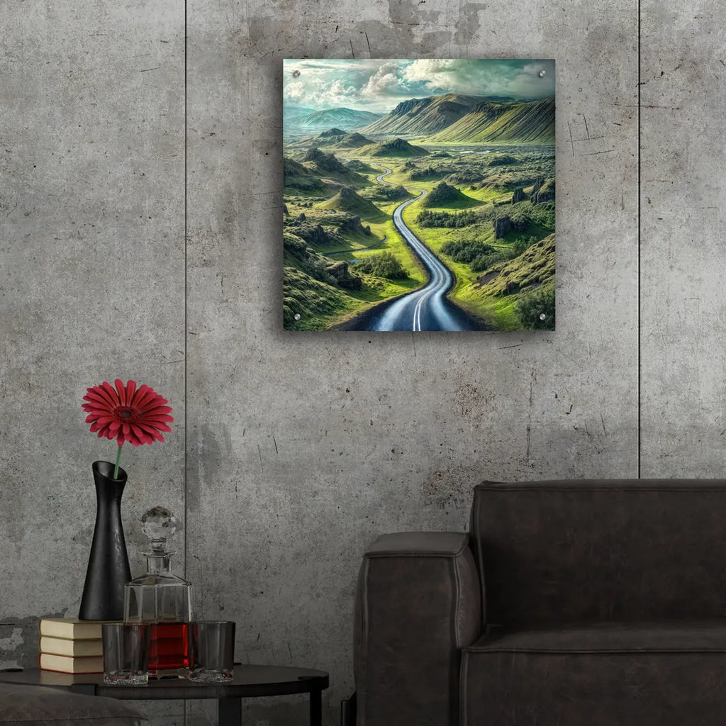 Road Is Calling by Rey Klimt - 24x24 acrylic wall art in a room
