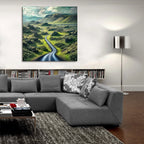 Road Is Calling by Rey Klimt - 36x36 acrylic wall art in a room