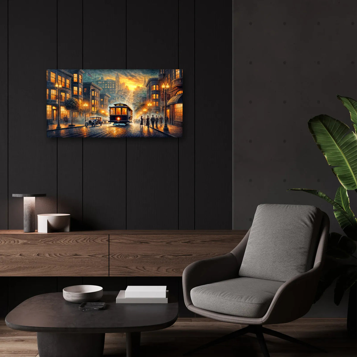 San Francisco 1920s by Rey Klimt - 24x12 acrylic wall art in a room