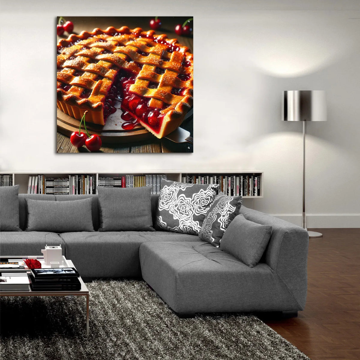 Pie by Rey Klimt - 36x36 acrylic wall art in a room