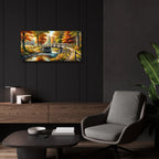 Countryside Bridge by Rey Klimt - 24x12 acrylic wall art in a room