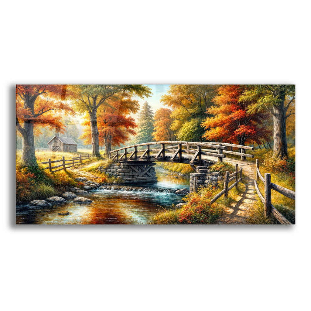 Countryside Bridge by Rey Klimt acrylic glass wall art