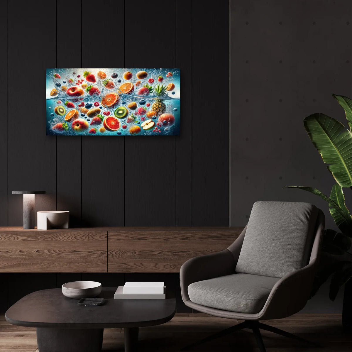 Fruit Water by Rey Klimt - 24x12 acrylic wall art in a room