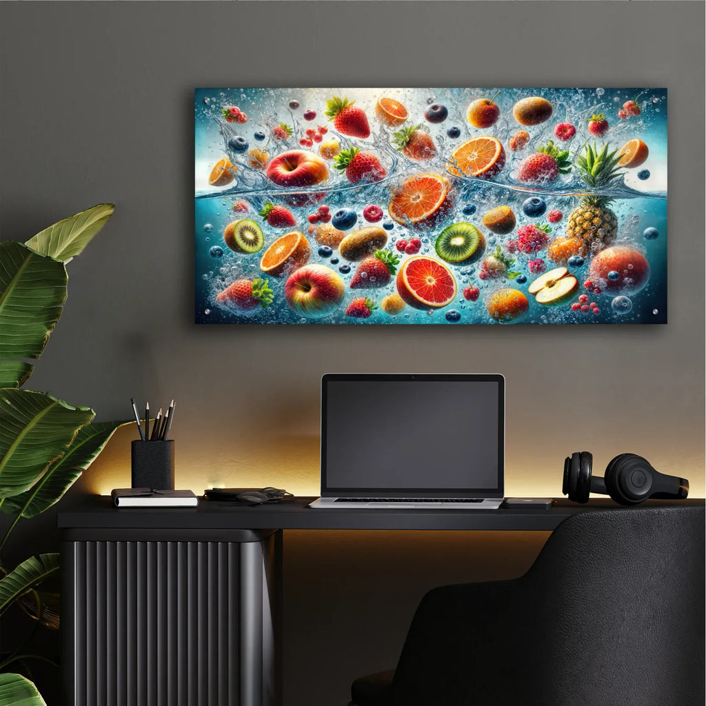 Fruit Water by Rey Klimt - 48x24 acrylic wall art in a room