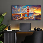 Golden Gate Bridge by Rey Klimt - 48x24 acrylic wall art in a room