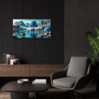 Place Blue by Rey Klimt - 24x12 acrylic wall art in a room