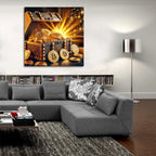 Bitcoin Gold Treasure Chest by Rey Klimt - 36x36 acrylic wall art in a room