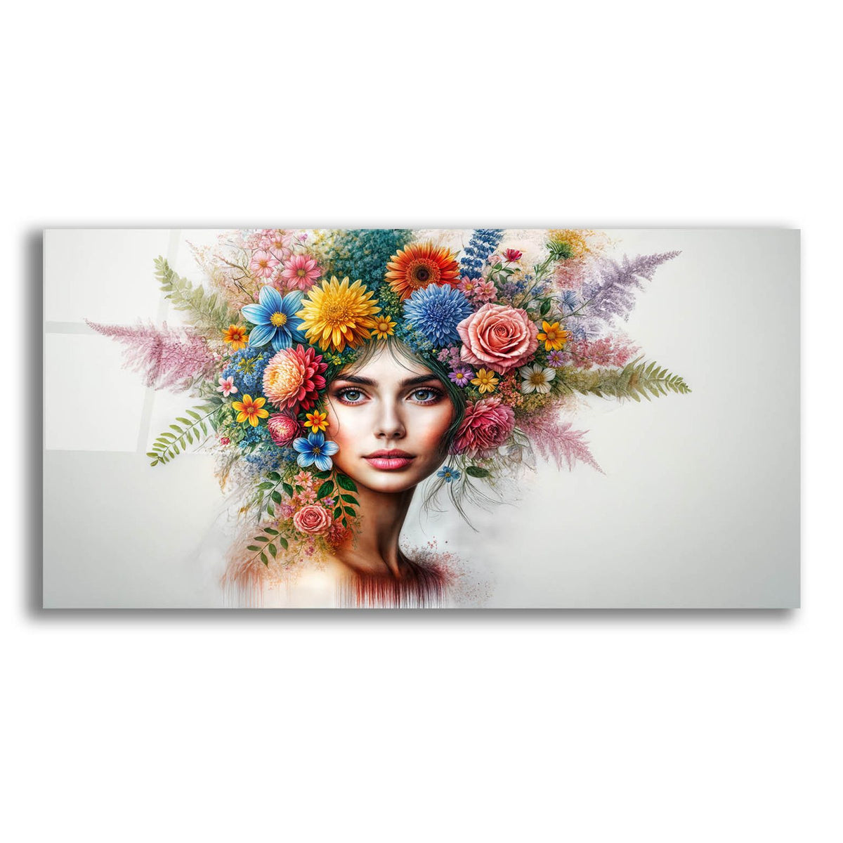 Blossoming Face by Rey Klimt acrylic glass wall art