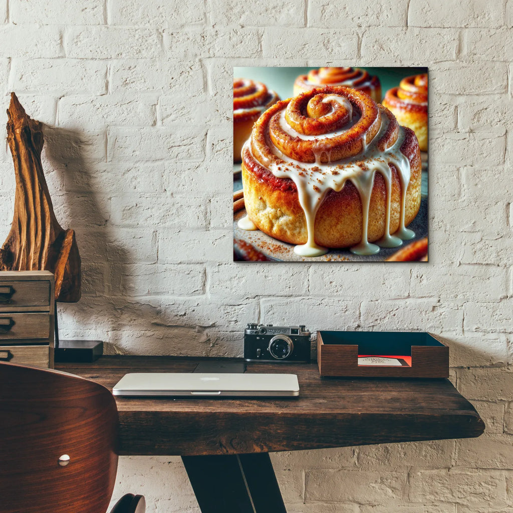 Cinnamon Bun by Rey Klimt - 12x12 acrylic wall art in a room