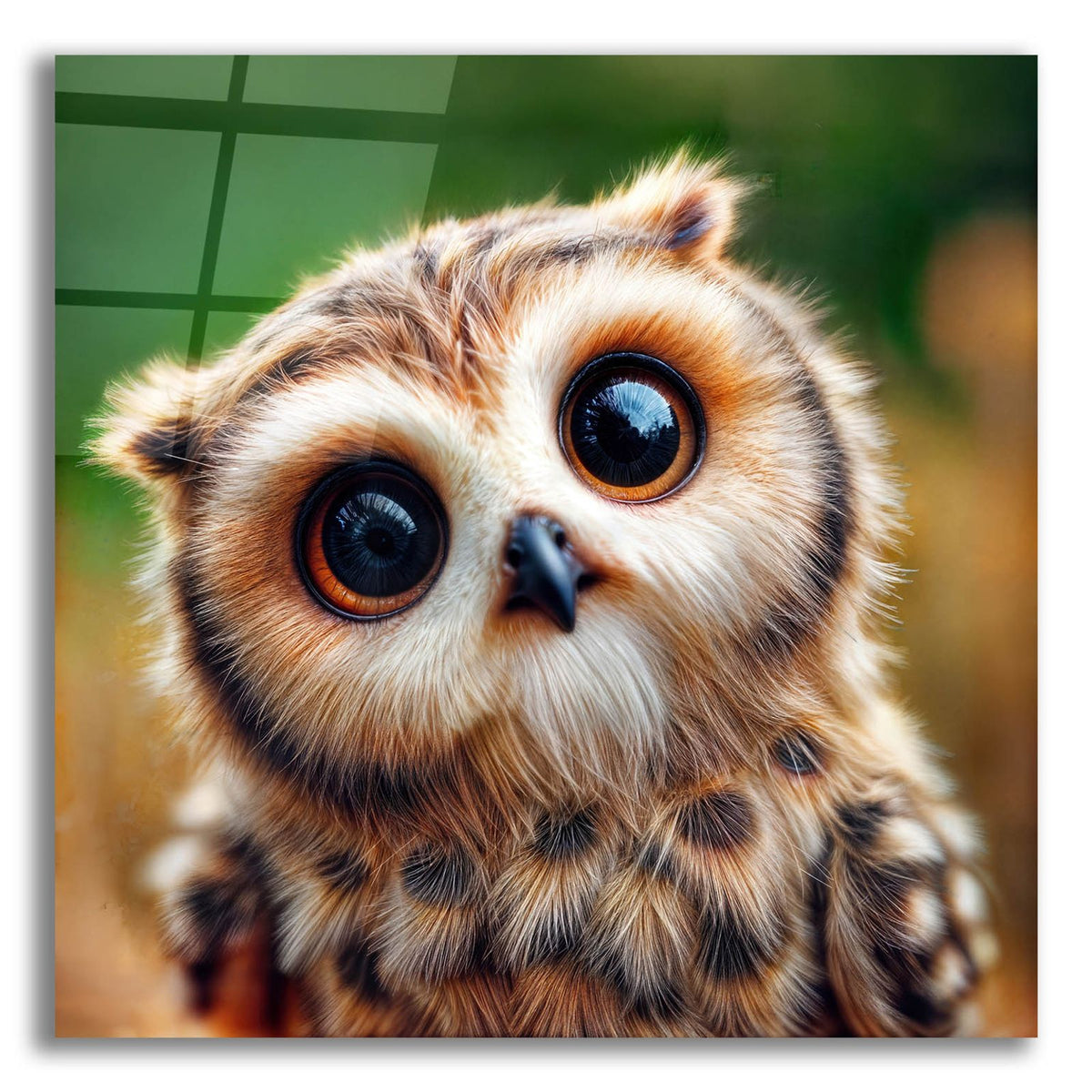 Cute Owl by Rey Klimt acrylic glass wall art