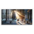 Deer Winter Forest by Rey Klimt acrylic glass wall art