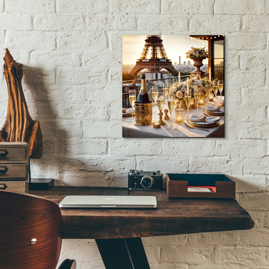 Dinner In Paris by Rey Klimt - 12x12 acrylic wall art in a room