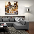 Dinner In Paris by Rey Klimt - 36x36 acrylic wall art in a room