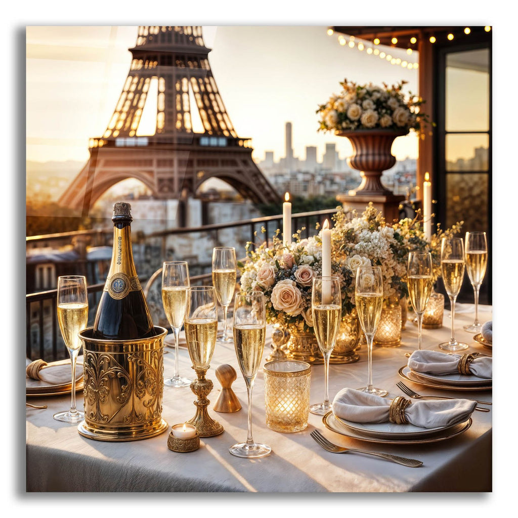Dinner In Paris by Rey Klimt acrylic glass wall art