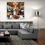 Dog Food Fancy by Rey Klimt - 36x36 acrylic wall art in a room