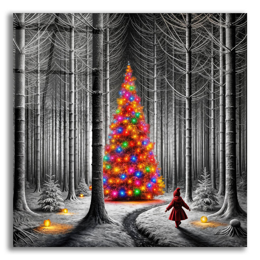 Dramatic Christmas Forest by Rey Klimt acrylic glass wall art