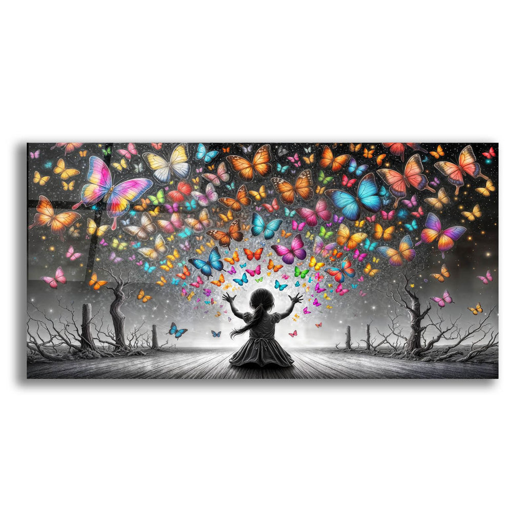 Flight Of Butterflies by Rey Klimt acrylic glass wall art