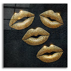 Gold Kisses Mosaic by Rey Klimt acrylic glass wall art