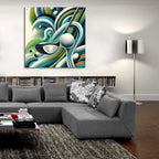 Golf Abstract by Rey Klimt - 36x36 acrylic wall art in a room