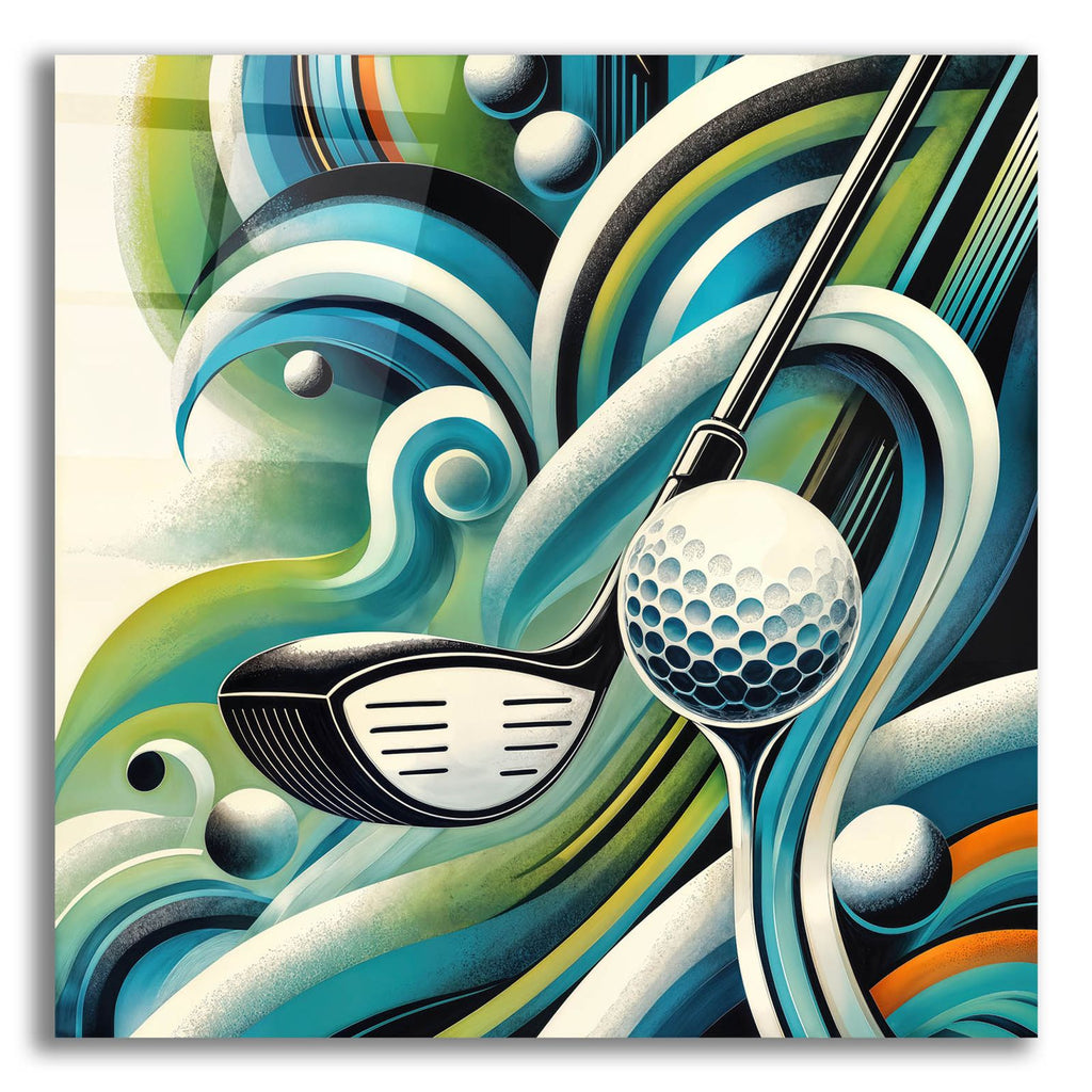 Golf Abstract by Rey Klimt acrylic glass wall art