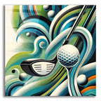 Golf Abstract by Rey Klimt acrylic glass wall art
