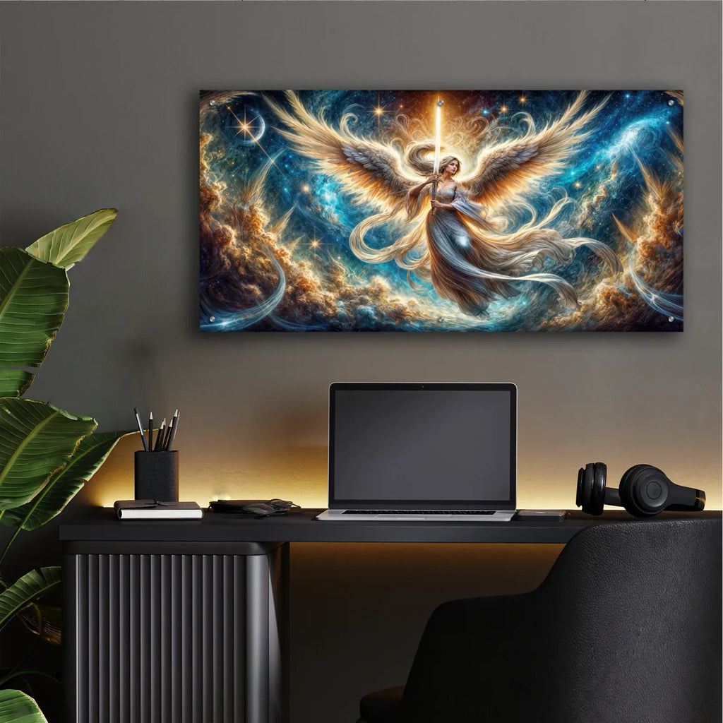 Guardian Angel by Rey Klimt - 48x24 acrylic wall art in a room