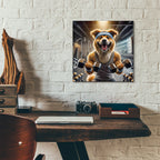 Gym Dog by Rey Klimt - 12x12 acrylic wall art in a room