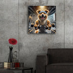 Gym Dog by Rey Klimt - 24x24 acrylic wall art in a room