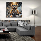 Gym Dog by Rey Klimt - 36x36 acrylic wall art in a room