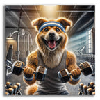 Gym Dog by Rey Klimt acrylic glass wall art