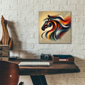 Horse Head Abstract by Rey Klimt - 12x12 acrylic wall art in a room