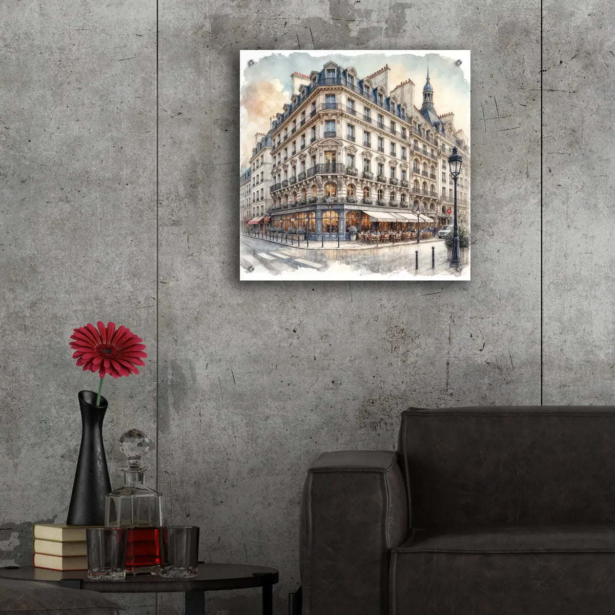 Hotel In Paris by Rey Klimt - 24x24 acrylic wall art in a room