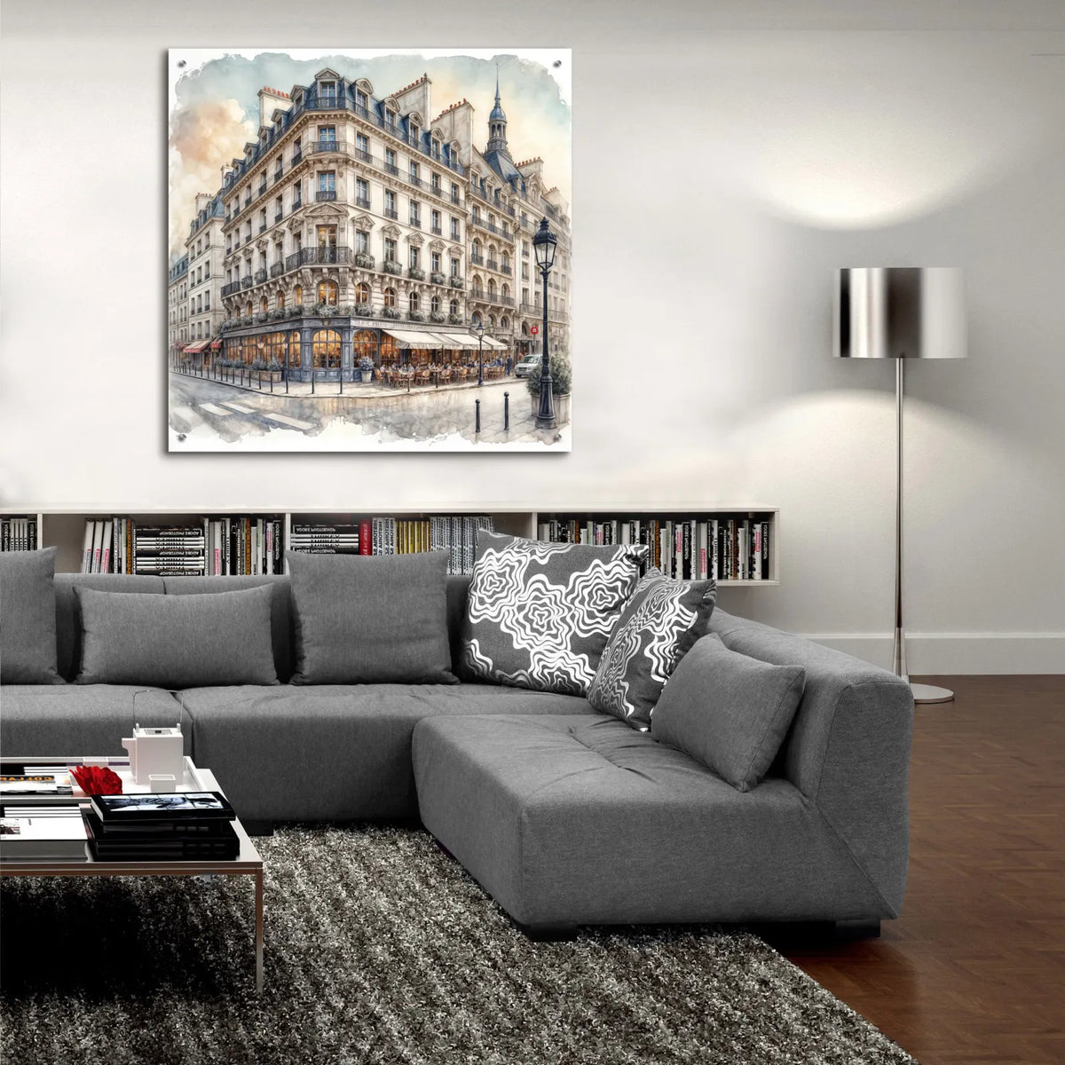 Hotel In Paris by Rey Klimt - 36x36 acrylic wall art in a room