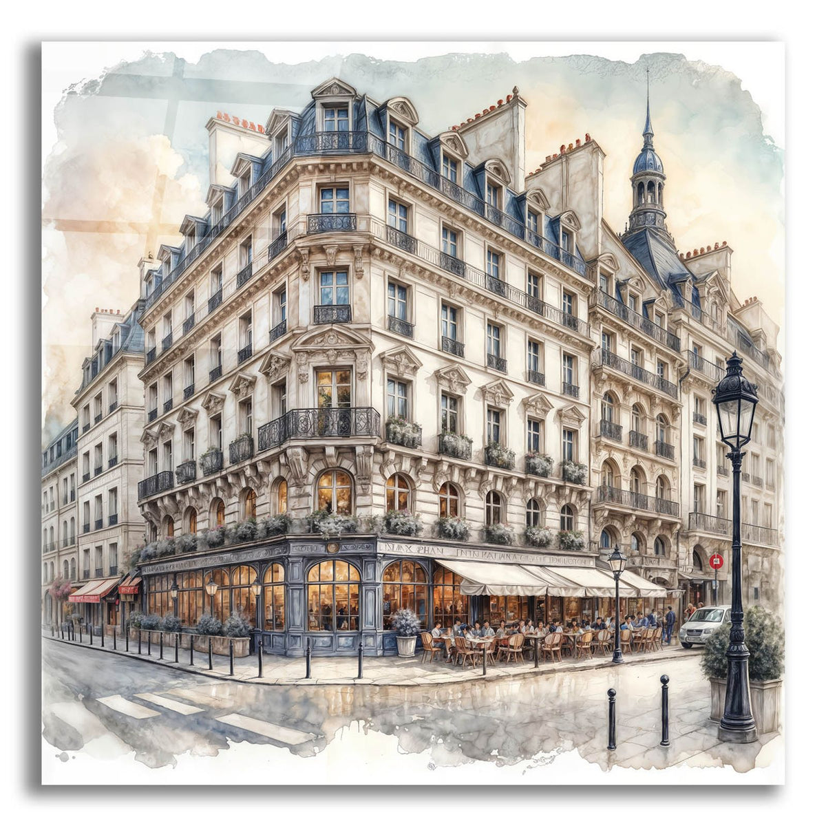 Hotel In Paris by Rey Klimt acrylic glass wall art