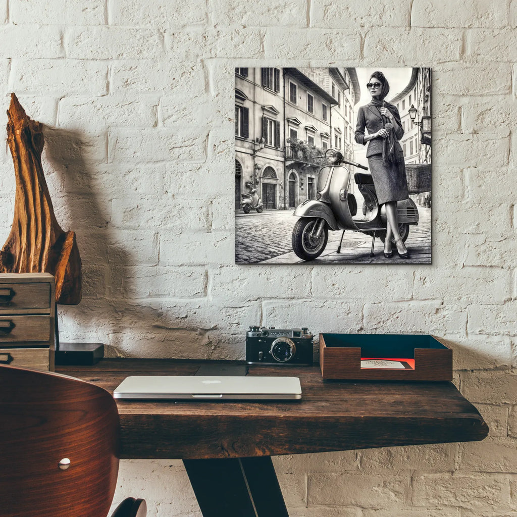 Italian Lady by Rey Klimt - 12x12 acrylic wall art in a room